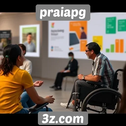 Acessibilidade e recursos do site praiapg